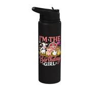 I'm The Birthday Girl Animaux de la ferme Stainless Steel Insulated Water Bottle