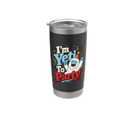 I'm Yeti To Party Winter Party Humour Gobelet isotherme en acier inoxydable double paroi