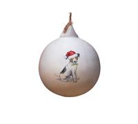 Image Industry Boule de Noël Jack Russell en céramique - Décoration de Noël - Cadeau pour les amoureux des chiens