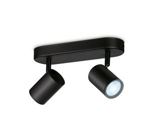 Imageo Spots Connectée 2x5w Blanc Variable Noir
