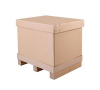 Imballaggi Point - Caisse en carton fond+couvercle 116,5 x 77,5 x 90 cm (fond 120 x 80 x 11) - Idéal pour le stockage, les foires, les archives et les expéditions sur palettes - Lot de 1 pièce