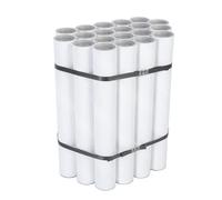 Imballaggi Point - Tube en carton blanc - 5 x 35 cm - Ø 5 cm - Durable et professionnel pour affiches, documents, dessins, échantillons et matériaux imprimés. - Lot de 10 pièces
