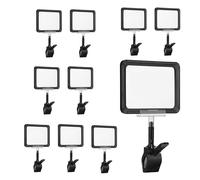 IMCCZONY 10 PCS Support de Pancarte à Pince Pivotante pour Affichage de Panneau de Marchandise au Détail Pince Support de Panneau Pince Porte Étiquette Rotative 15X11cm