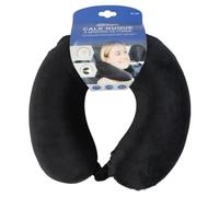 IMDICAR - Coussin cale nuque à mémoire de forme noir en suédine - Réf. 19705
