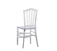 IMEITE Réunion Chaise en Cristal et Bambou, Chaise Plastique PC Transparent Acrylique for Salle de Mariage, Banquet, à Manger extérieure Chaise de Chambre