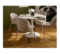 Best Mobilier Chaises Imelda Lot de 4 en tissu beige