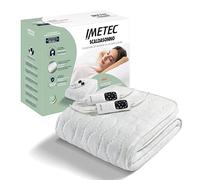 Imetec Chauffe-Lit Adapto Recreo - Surmatelas Chauffant 2 Places 150x160 cm - Chauffage Rapide - Régulation 6 températures - Tissu Matelassé Hypoallergénique Lavable - Fabriqué en Italie