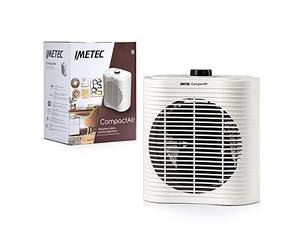 Imetec Compact Air Thermoventilateur petit et puissant, 2000 W, poignée intégrée, température réglable, fonction antigel, système de protection contre les surchauffes