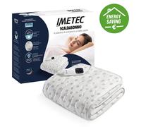 Imetec Scaldasonno Adapto, Sous-lit chauffant individuel, 150x80 cm, faible consommation, technologie brevetée, réchauffement rapide, température personnalisée, 100 % coton, Italy, contrôle 6 temp