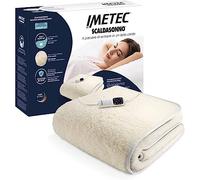 Imetec Surmatelas Chauffant 1 Place 100% Laine et Mérinos, 150 x 80 cm - Chauffe-Lit Adapto Simple, Chauffage Rapide, 6 Températures, Température Constante, Personnalisée - Télécommande, Lavable