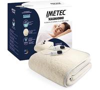 Imetec Surmatelas Chauffant 2 Places 100% Laine et Mérinos, 150 x 160 cm - Chauffe-Lit Adapto Double, Chauffage Rapide, 6 Températures, Température Constante, Personnalisée - Double Commande, Lavable