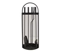 Imex El Zorro 10002 Serviteur de cheminée avec arceau en maille + accessoires 68 x 23 x 14 cm Noir