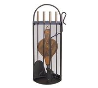 Imex El Zorro 10048 Serviteur de cheminée en inox avec accessoires et soufflet Noir 68 x 23 x 14 cm