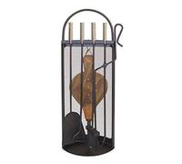 Imex El Zorro 10048 Serviteur de cheminée en inox avec accessoires et soufflet Noir 68 x 23 x 14 cm
