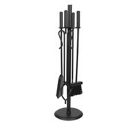 Imex El Zorro 12011-N Serviteur de cheminée circulaire 4 outils Noir