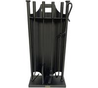 IMEX EL ZORRO, 12026-N - ENSEMBLE DE CHEMINÉE OVALE 4 PIÈCES (NOIR)