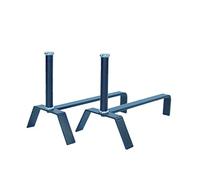 Imex El Zorro 12101-I Lot de 2 chenets en acier inoxydable 25 x 41 cm