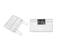 Imex El Zorro 71676 Grille de barbecue en zinc 62 x 41 cm & I LOVE BBQ - Grilles de Cuisson Barbecue et fumoir - Grille BBQ 62x35 - Matière : Acier chromé - Dimensions : 62 x 35cm - sans poignées 1073