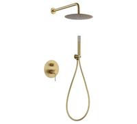IMEX GPD038/OC LINE Conjunto De Ducha Empotrado Monomando Oro Cepillado