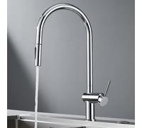 IMEX - Robinet Cuisine Extractible | Robinet Monocommande Évier avec Diffuseur | Robinetterie Cuisine avec Douche Flexible 360º | Robinetterie en Laiton | Série Berne | Couleur Chromé