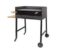 Imex The Fox 71520 Barbecue à roulettes et Grill INOX Noir 50 x 40 x 100 cm