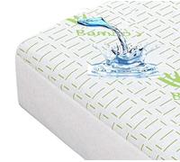 IMFAA Protège-matelas en bambou imperméable pour surmatelas extra profond de 40 cm de profondeur, respirant, anti-allergie, non bruyant, anti-insectes (lit simple (90 x 190 + 40 cm)