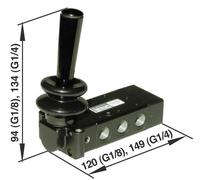 IMI NORGREN Vanne pneumatique à commande mécanique X3067702 Matériau du boîtier aluminium 1 pc(s)