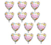 IMIKEYA 12 Ballons en Aluminium Ballon Géant de Cœur pour Fête des Mères Décoration Épaisse et Résistante pour Fête Thème Maman