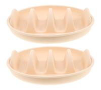 IMIKEYA 2 Pièces Plateau Porte-Tacos en Silicone Réutilisable avec Séparateurs, Antidérapant et Compatible Lave-Vaisselle, pour Fêtes de Tacos et Repas en Famille