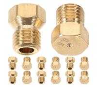 IMIKEYA 25 adaptateurs d'orifice - Buse de brûleur en cuivre M6x0,75 avec trou de 0,5 mm - Remplacement d'orifice pour cuisinière à gaz domestique (four, grill, plaque de cuisson).