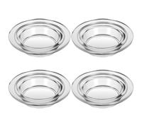 IMIKEYA 4 Pièces Diffuseur de Cire Installation Facile de 119mm Bords Polis Plateau en Verre Rond pour Lampe à Huile Parfumée pour Salon et Maison