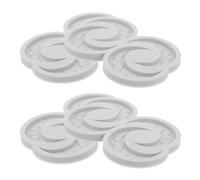 IMIKEYA 4 Pièces Moules à Gâteaux en Silicone pour Eid Mubarak Formes Étoile et Lune, Moules à Fondant Décoratifs pour Décorations de Gâteaux et Fêtes Festives