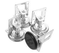 IMIKEYA 4 Pièces Pieds Réglables de Nivellement, Vis de Réglage | Fer et ABS Argenté, Micro Réglage de Hauteur, Installation Facile pour Chaises et Meubles Cuisine
