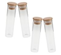 IMIKEYA 4 Pièces Récipient à Moustaches de Chat 70ml avec Couvercle Bambou | Boîte de Rangement pour Poils D'animaux, Design Moderne Minimaliste, pour Étagère ou Bibliothèque