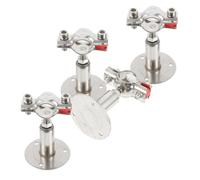 IMIKEYA 4 Pièces Support Design Pré-percé Robuste en Acier Inoxydable 304 Mural Base Réglable Angle Ajustable pour Conduit et Tuyau pour-sol et Rénovation Plomberie
