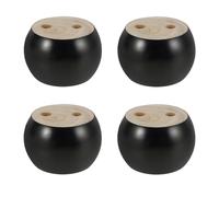 IMIKEYA 4 Pieds de Meuble en Bois Rond de Boule 4 Pcs pour Canapé et Table Basse, Fixation Solide et Antidérapante, pour Meubles de Salle de Bain