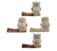 IMIKEYA 4pièces Brûleur pour Bâtons Aromatiques en Céramique en Forme De Hibou De Dessin Animé Support pour Maison