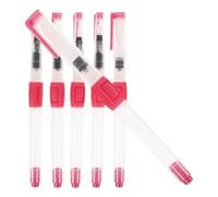 IMIKEYA 6 Pièces Pinceau à Eau Pinceau Aquarelle en Plastique Rose, Pointe Souple, Portable, Contrôle de L'eau, pour Dessin et Peinture, Fournitures Artistiques de Voyage