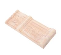 IMIKEYA Appliques Décoratives en Bois Beige Style Vintage Non Peint pour Décoration Intérieure Maison, Incrustations Sculptées Faciles à Installer, Ornement Mural Classique