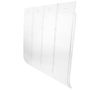 IMIKEYA Auvent de Fenêtre de Patio en PC Design à Bord Plat, Protection Intempéries, Extensible par Multiple, pour Terrasse et Balcon Extérieur