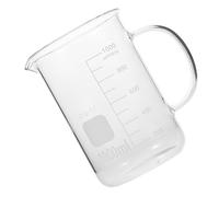 IMIKEYA Bécher en Verre 1000ml Poignée et Bec Verseur, Résistant à Haute Température, pour Laboratoire et Usage Polyvalent