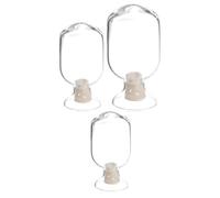 IMIKEYA Bocaux en Verre Transparents Lot de 3 Couvercle pour Allumettes Légers et Faciles à Transporter Capacité 125ml, 250ml et 500ml, pour Cheminée Décorative