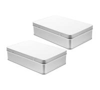 IMIKEYA Boîte à Bonbons Boîte Vierge de Sublimation en Fer Couvercle Blanche Petit Coffret Étanchéité et Design Simple pour Mariage ou Anniversaire