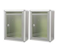 IMIKEYA Boîte aux Lettres Murale verrouillable en Alliage d'aluminium avec Serrure de sécurité, Lot de 2 pièces, Surface Lisse, pour Bureau et Collecte de Fonds