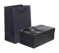 IMIKEYA Boîte Coffret Romantique Carré Noire Élégante en Papier et Polyester pour Parfum et Rouge à Lèvres pour Anniversaires et Saint-valentin