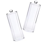 IMIKEYA Boîte de Rangement Cylindrique PS Légère et Hermétique 2pcs pour Accessoires Coiffure et Coton Cosmétique, Organisateur Pratique pour Salle de Bain et Coiffure
