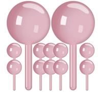 IMIKEYA Boîte de Rangement Décorative Forme Sucette Sphérique en Plastique Rose, Lot de 12 Multi-fonctionnelle et Confortable, pour Mariages ou Boutiques de Café