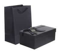 IMIKEYA Boîte Élégante pour Parfum et Rouge à Lèvres Coffret Romantique Carré Noire en Papier et Polyester pour Mariage et Saint-valentin