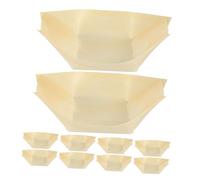 IMIKEYA Bol à Collation En Bois Naturel 50 Pièces 9 Cm x 5,5 Cm Jetable Portable Pour Traiteur Restaurant Vaisselle Écologique Usage Alimentaire En Restauration Rapide