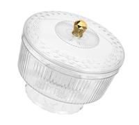 IMIKEYA Bol à Fruits Transparent avec Couvercle et Pied Haut en Plastique, Structure Stable et Design Vintage Élégant pour Desserts et Réceptions sur Table